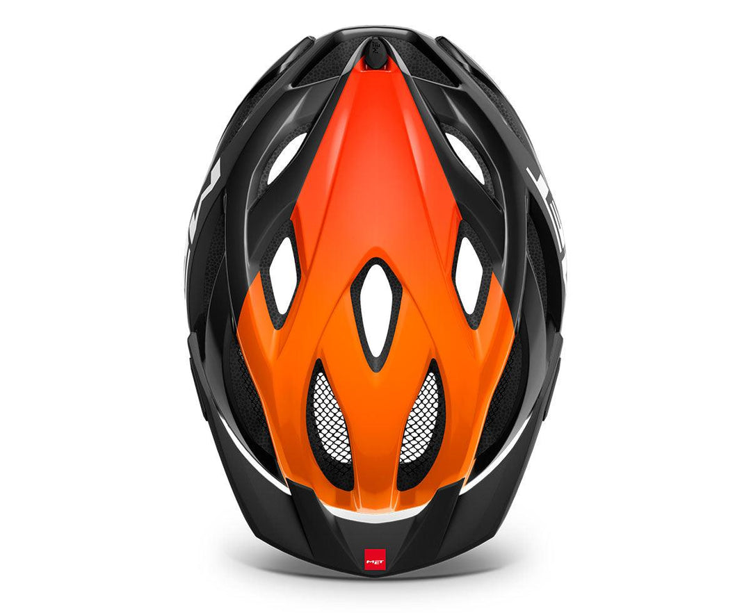 MET Crossover Hybrid Cycling Helmet (Black/Orange/Glossy) - BUMSONTHESADDLE