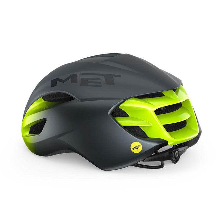 MET Manta MIPS Aero Road Cycling Helmet (Gray/Fluo Yellow/Matt Glossy) - BUMSONTHESADDLE