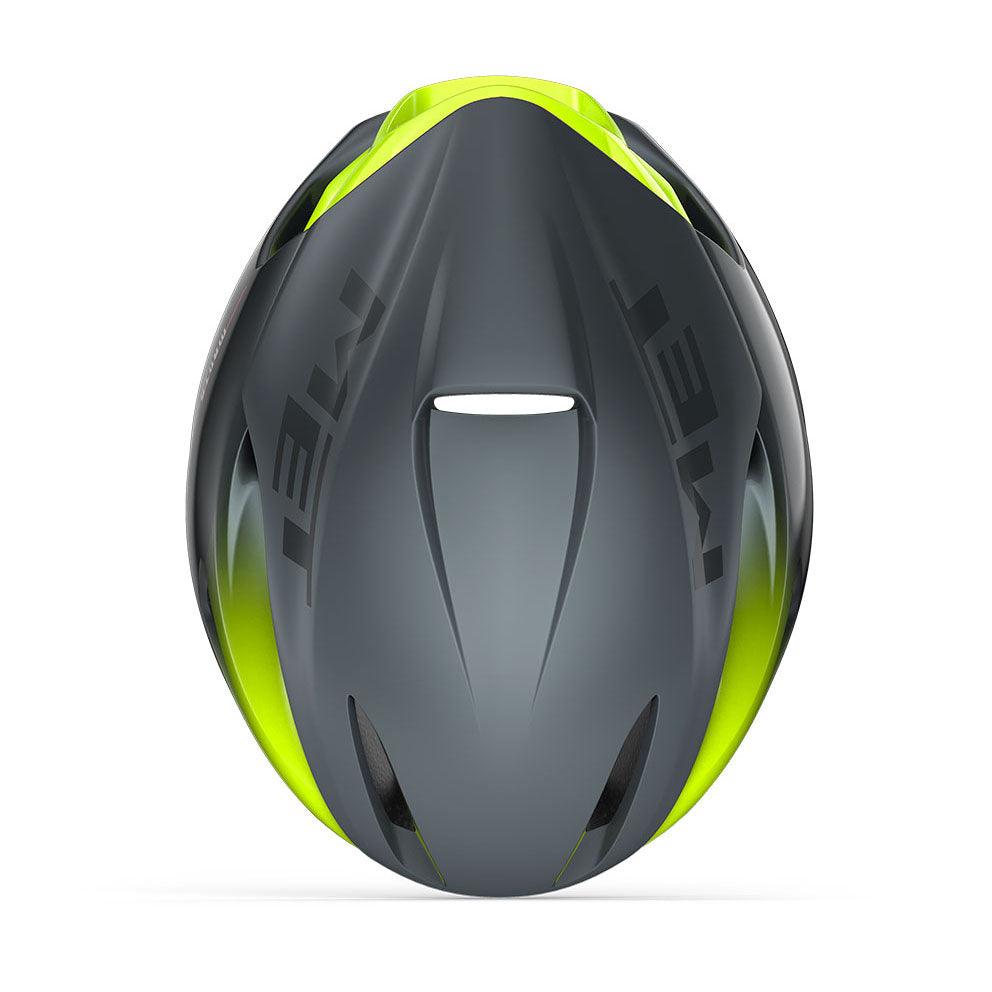 MET Manta MIPS Aero Road Cycling Helmet (Gray/Fluo Yellow/Matt Glossy) - BUMSONTHESADDLE