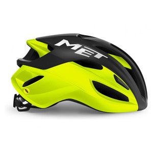 MET Rivale MIPS Road Cycling Helmet (Black/Fluo Yellow/Matt Glossy) - BUMSONTHESADDLE