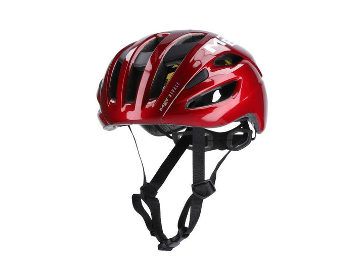 MET Rivale MIPS Road Cycling Helmet (Red Metallic/Glossy) - BUMSONTHESADDLE