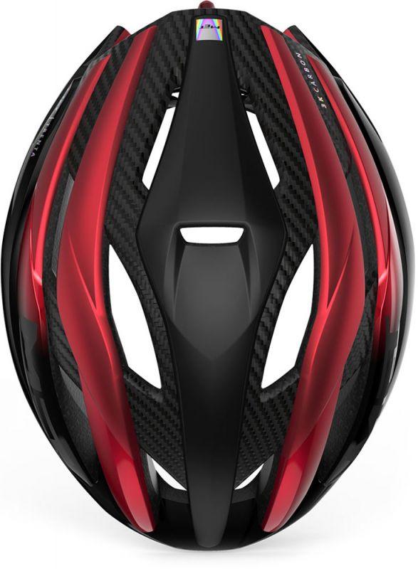 MET Trenta 3K Carbon MIPS Road Cycling Helmet (Black/Red Metallic/Matt Glossy) - BUMSONTHESADDLE