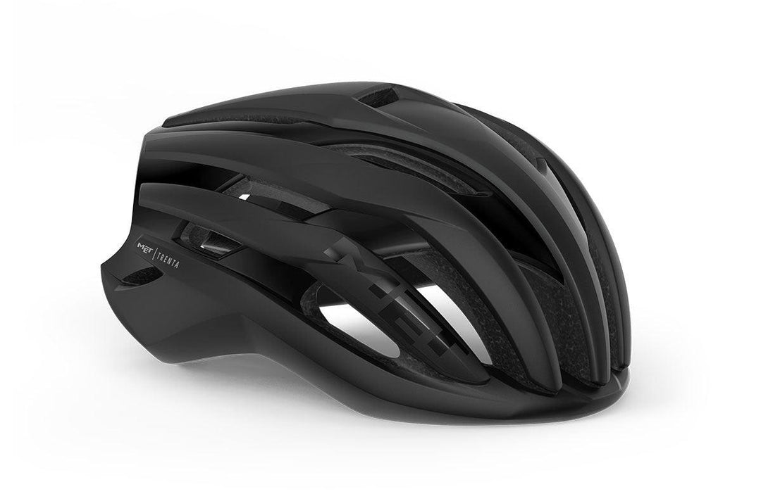 MET Trenta CE Road Cycling Helmet (Black Matt/Glossy) - BUMSONTHESADDLE