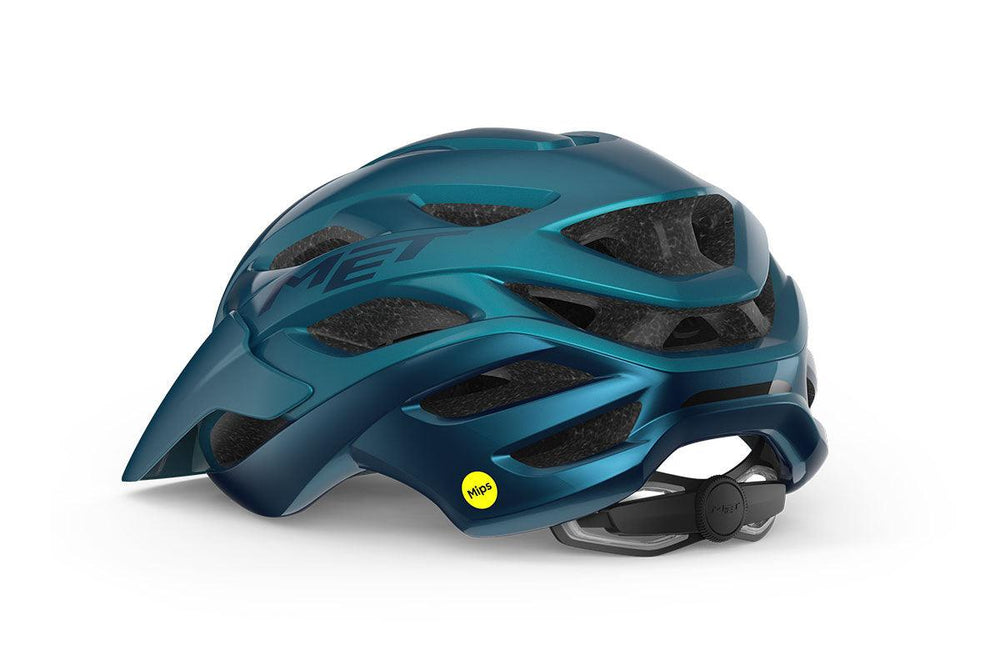 MET Veleno MIPS MTB Cycling Helmet (Teal Blue Metallic/Glossy) - BUMSONTHESADDLE