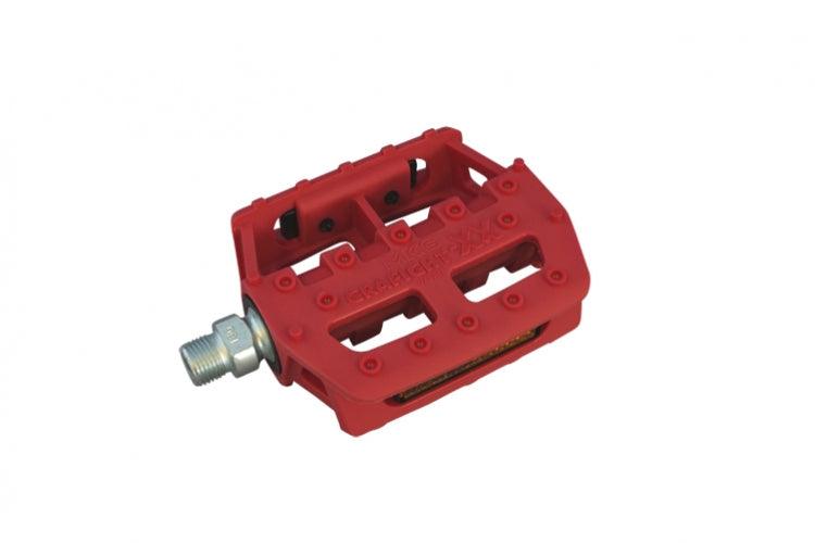 MKS Grafight-XX Platform Pedals (Red) - BUMSONTHESADDLE