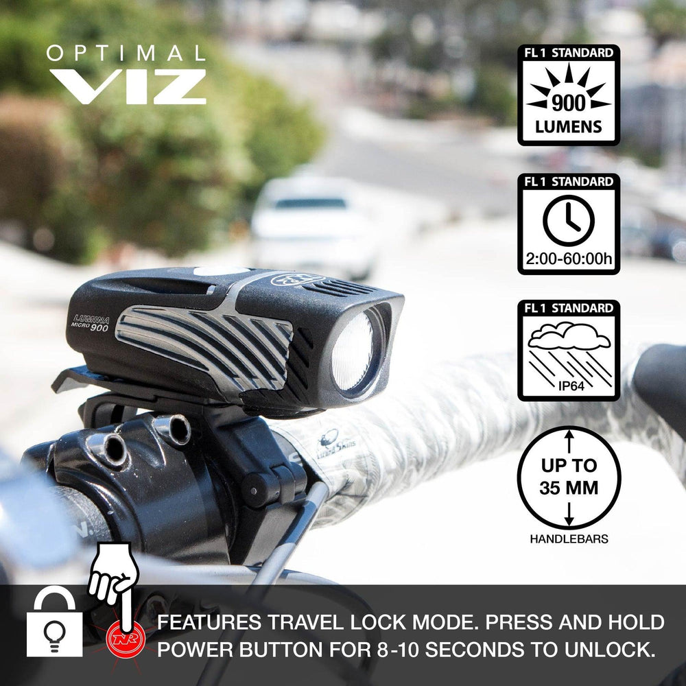 NiteRider Lumina Micro 900 and Vmax+ 150 Combo Light (Black) - BUMSONTHESADDLE