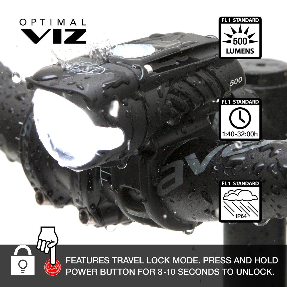 NiteRider Swift 500 and Vmax+ 150 Combo Light (Black) - BUMSONTHESADDLE