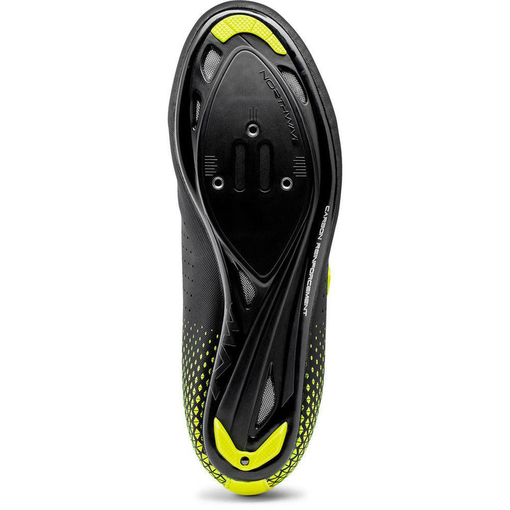 Northwave Core Plus 2 Road Cycling Shoes (Black/Yellow Fluo) - BUMSONTHESADDLE