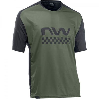 Northwave MTB Edge Mens Cycling Jersey (Green Forest/Black)