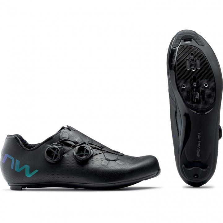 Northwave Extreme GT 3 Road Cycling Shoes (Black/Iridescent) - BUMSONTHESADDLE