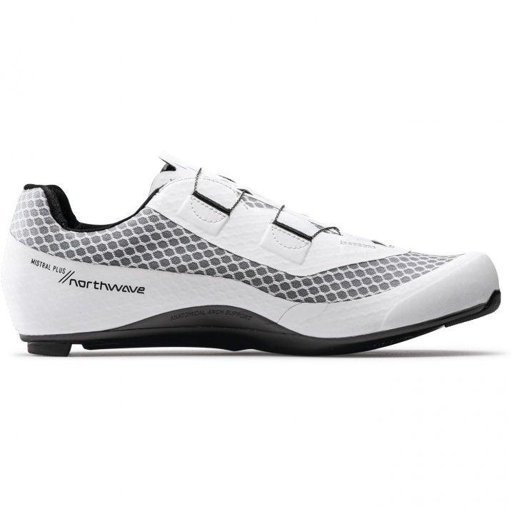 Northwave Mistral Plus Road Cycling Shoes (White/Black) - BUMSONTHESADDLE