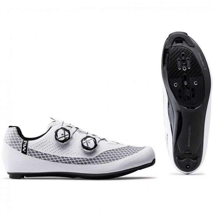 Northwave Mistral Plus Road Cycling Shoes (White/Black) - BUMSONTHESADDLE