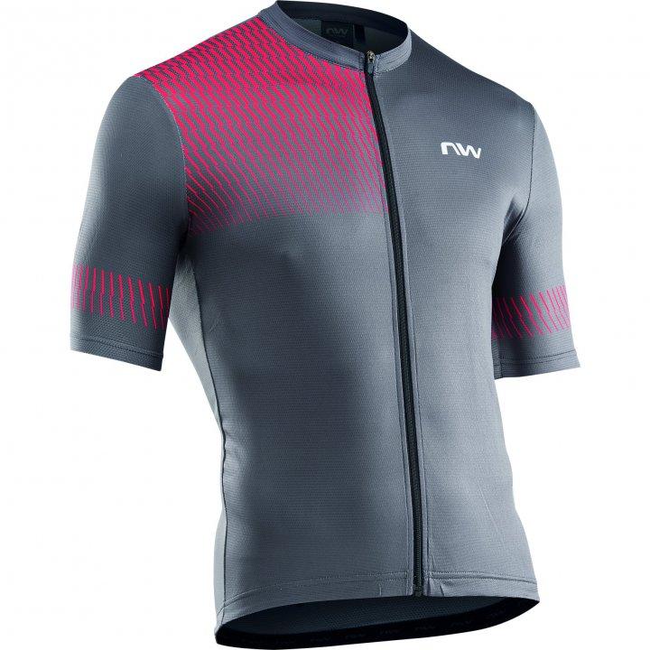 Northwave Origin Mens Cycling Jersey (Dark Grey/Red) - BUMSONTHESADDLE