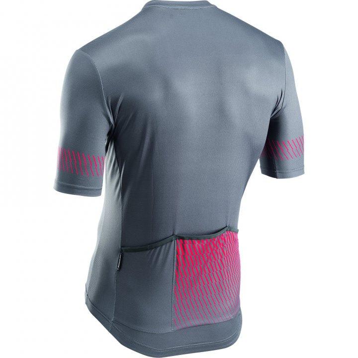 Northwave Origin Mens Cycling Jersey (Dark Grey/Red) - BUMSONTHESADDLE