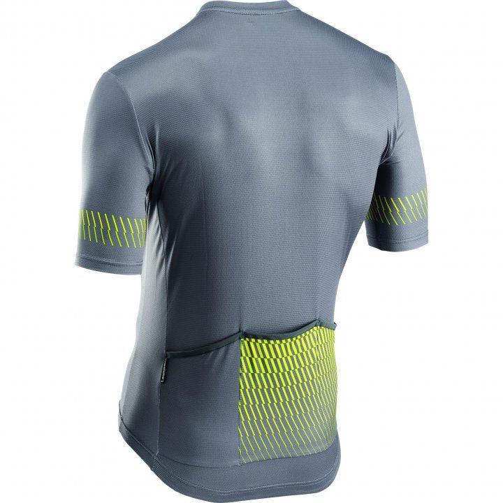 Northwave Origin Mens Cycling Jersey (Dark Grey/Yellow Fluo) - BUMSONTHESADDLE