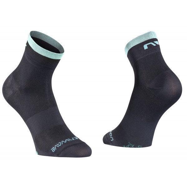 Northwave Origin Unisex Cycling Socks (Black/Light Blue) - BUMSONTHESADDLE