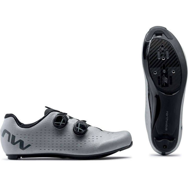 Northwave Revolution 3 Road Cycling Shoes (Silver) - BUMSONTHESADDLE