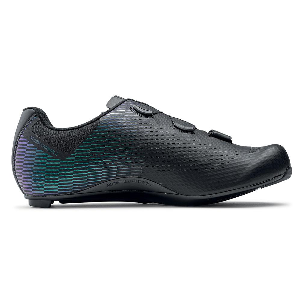 Northwave Storm Carbon 2 Road Cycling Shoes (Black/Iridescen) - BUMSONTHESADDLE