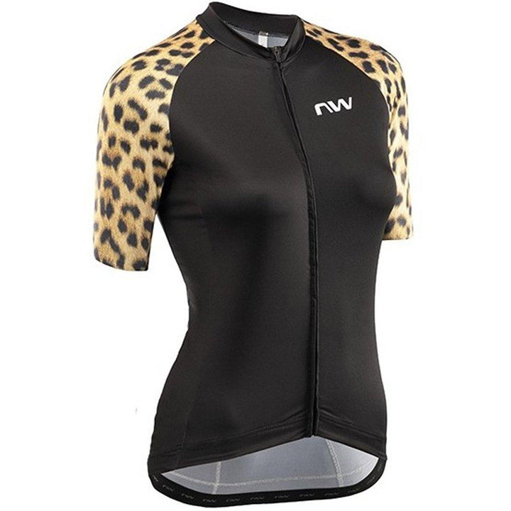 Northwave Wild Womens Cycling Jersey (Leopard/Black) - BUMSONTHESADDLE