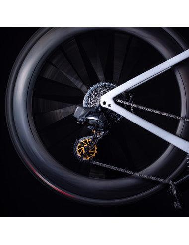 Nova Ride SRAM AXS 12S Red/Force Derailleur Pulley (Gold) - BUMSONTHESADDLE