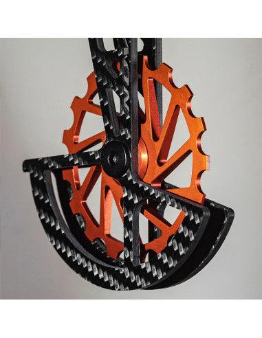 Nova Ride SRAM AXS 12S Red/Force Derailleur Pulley (Orange) - BUMSONTHESADDLE