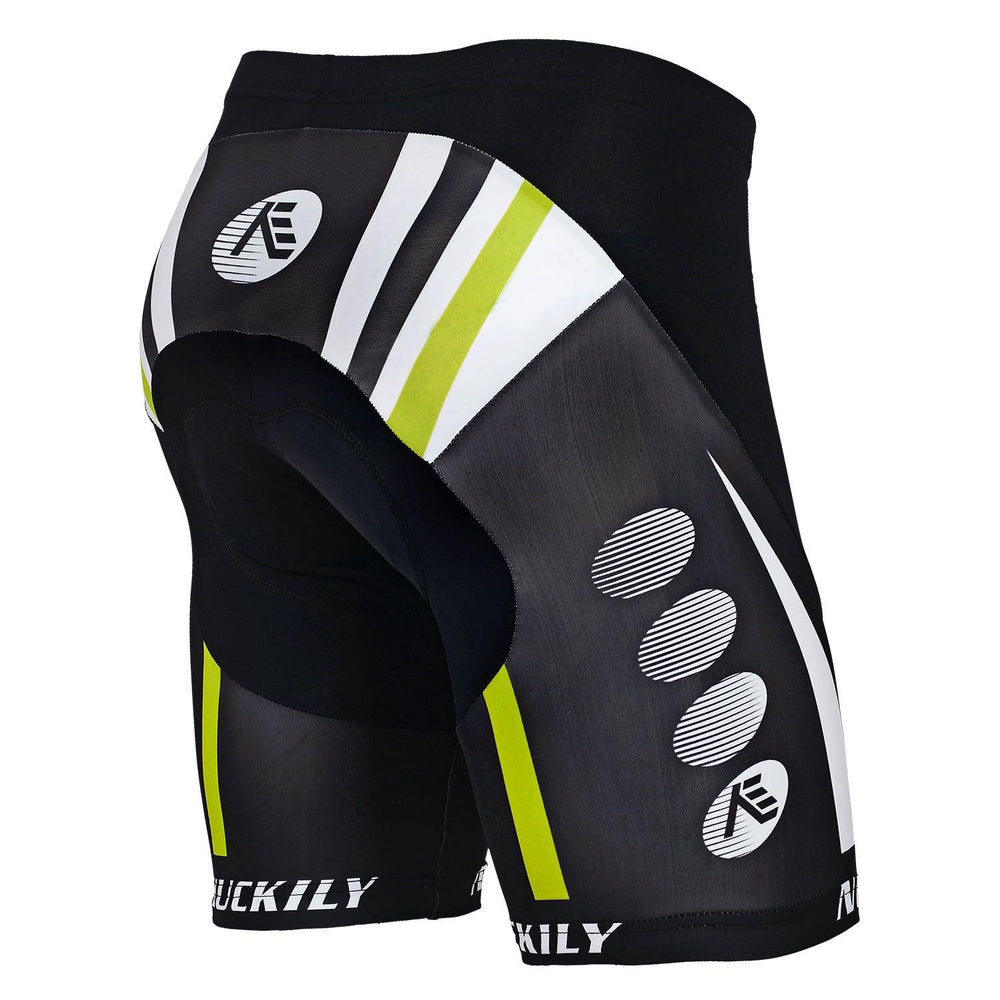 Nuckily MB007 Mens Cycling Shorts (Black/Green) - BUMSONTHESADDLE