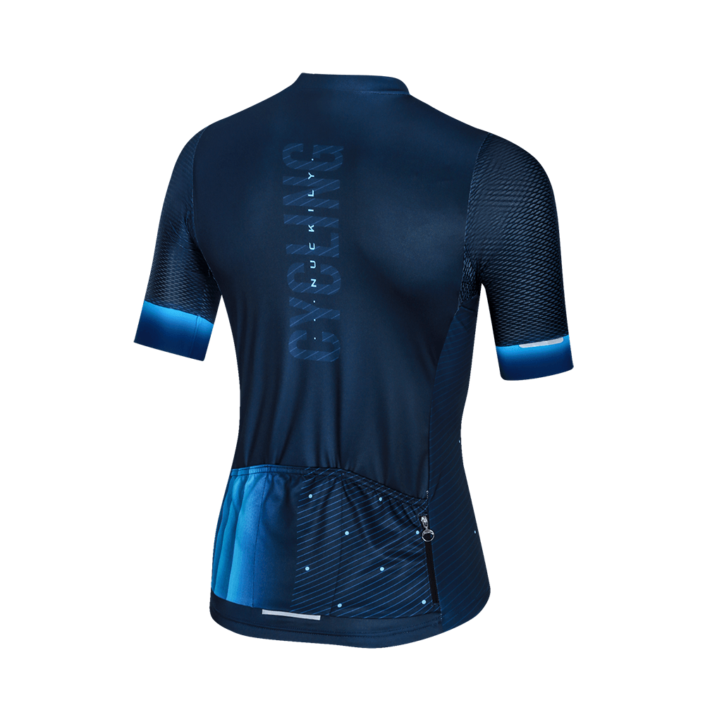 Nuckily MG045 SS Mens Cycling Jersey (Blue) - BUMSONTHESADDLE