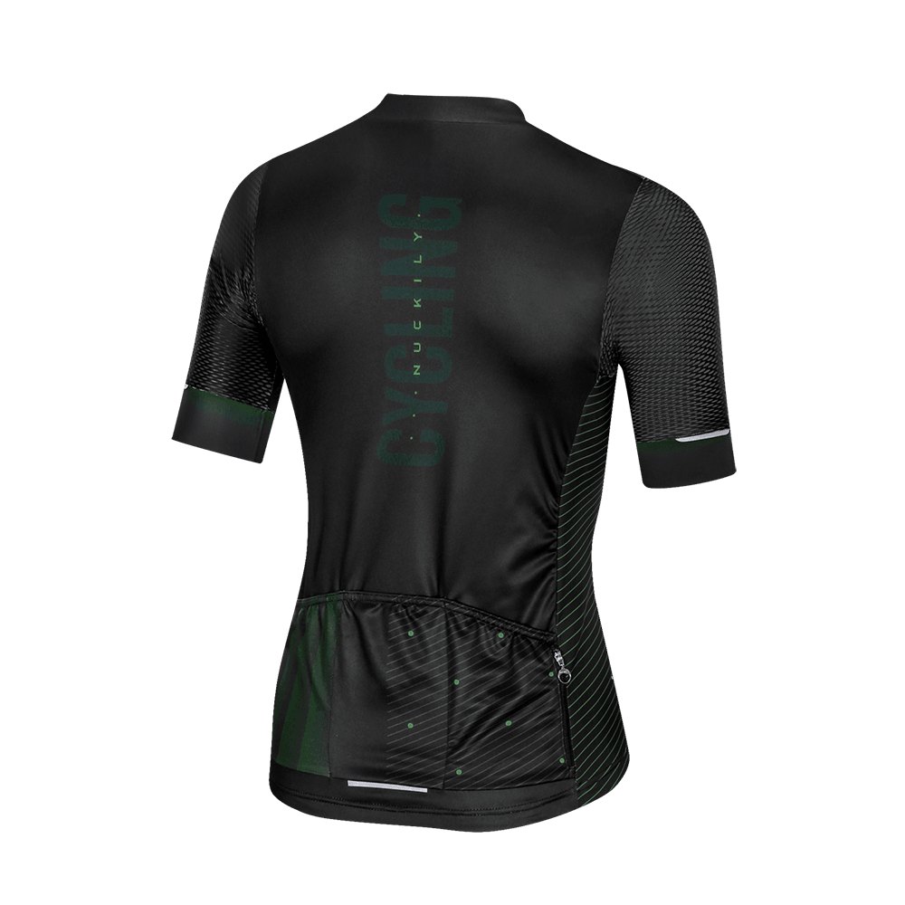 Nuckily MG045 SS Mens Cycling Jersey (Green) - BUMSONTHESADDLE