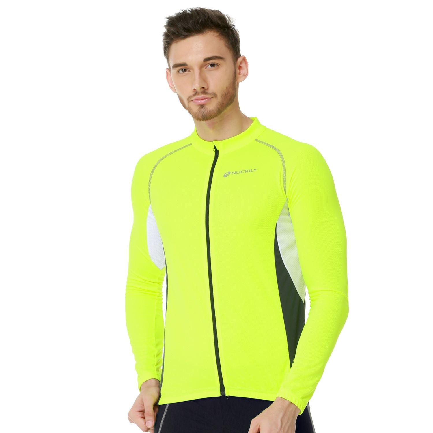 Nuckily MH008 Mens Cycling Jersey (Neon Green) – BUMSONTHESADDLE