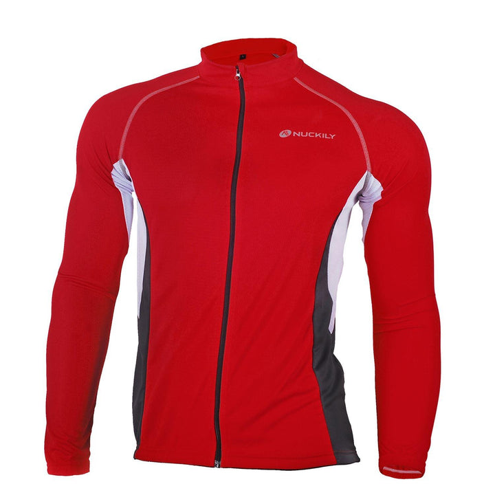 Nuckily MH008 Mens Cycling Jersey (Red) - BUMSONTHESADDLE