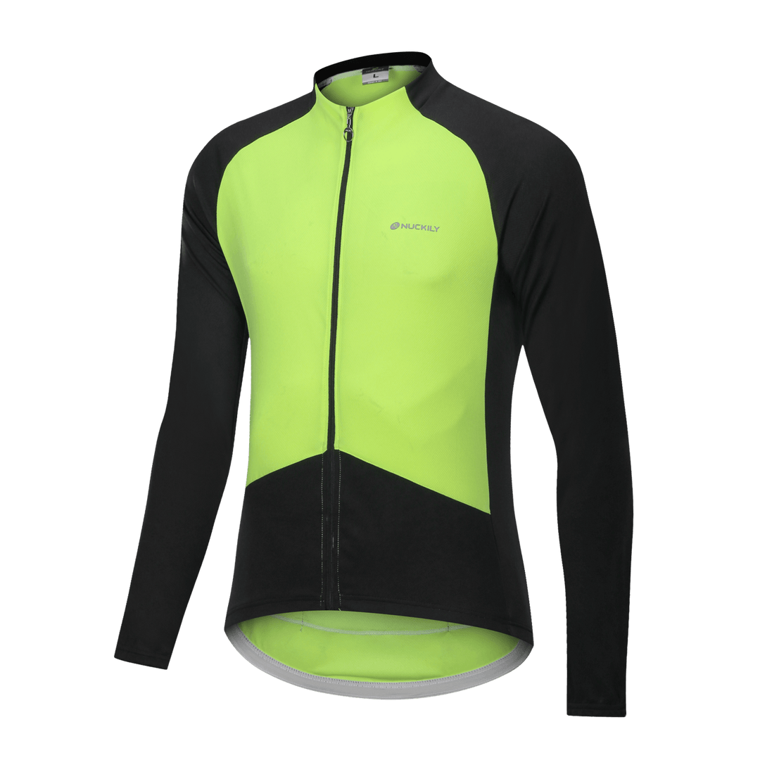 Nuckily MH023 Mens Cycling Jersey (Neon Green) - BUMSONTHESADDLE