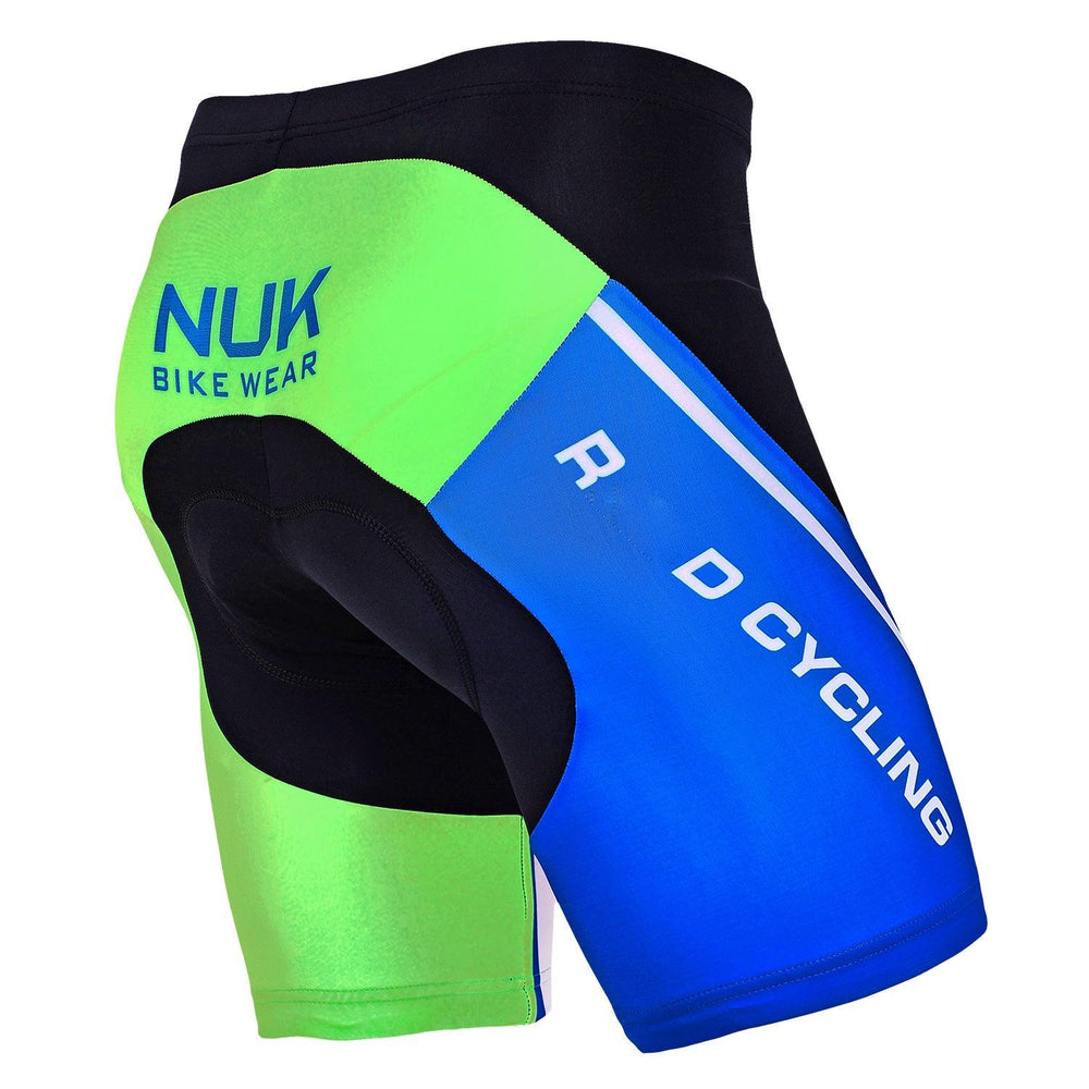 Nuckily Mycycology Mens Cycling Shorts (White/Blue/Green) - BUMSONTHESADDLE