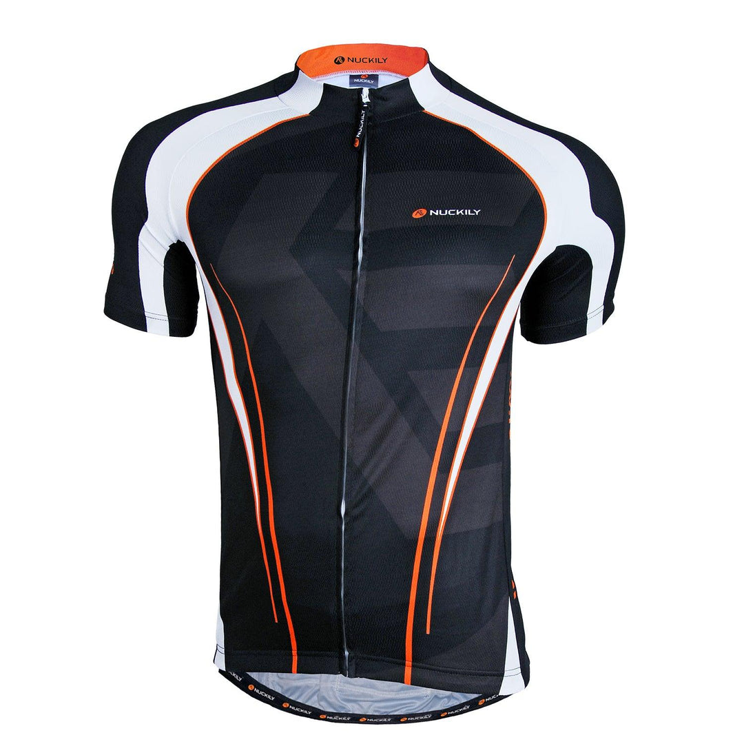 Nuckily NJ512 Mens Cycling Jersey (Black/White) - BUMSONTHESADDLE