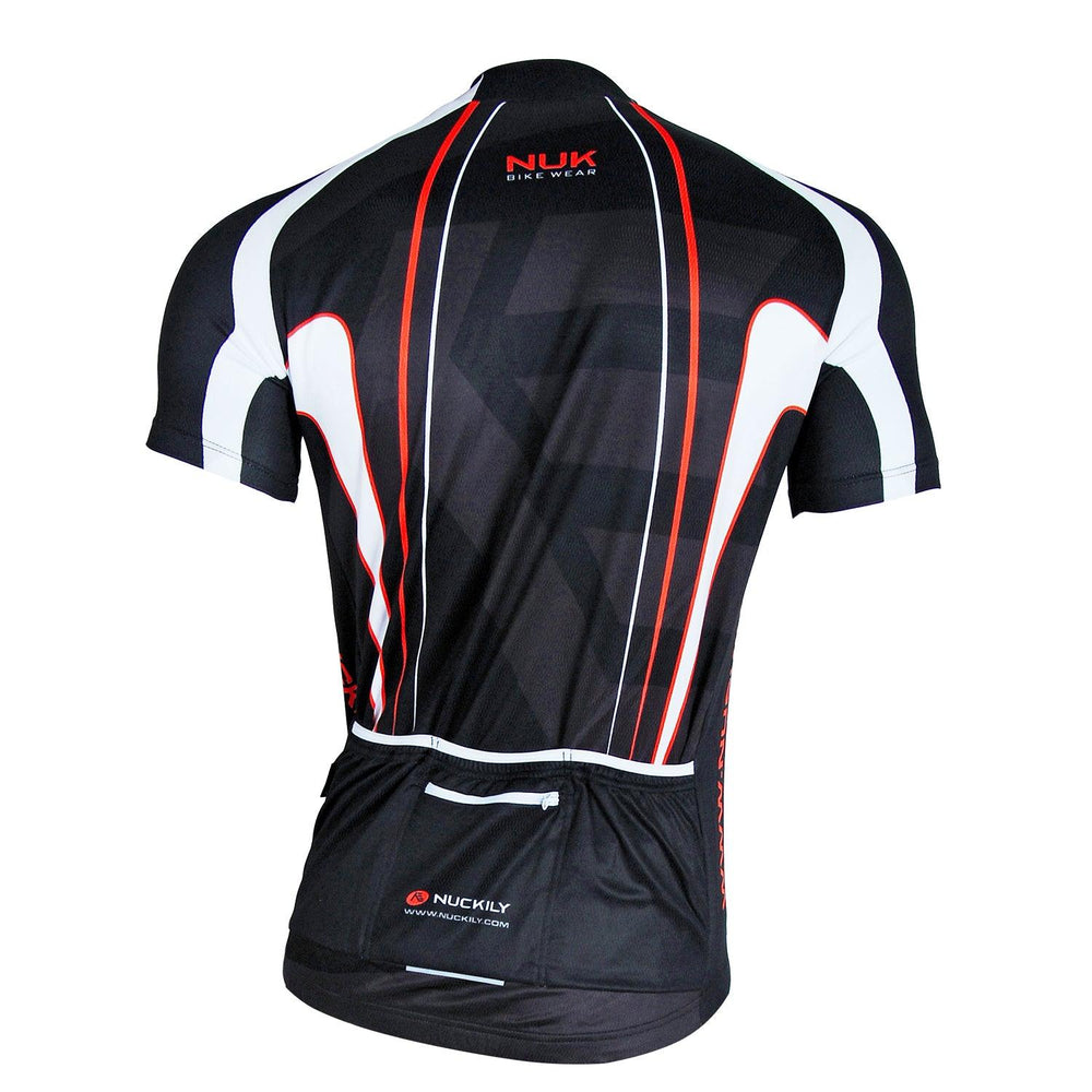 Nuckily NJ512 Mens Cycling Jersey (Black/White) - BUMSONTHESADDLE