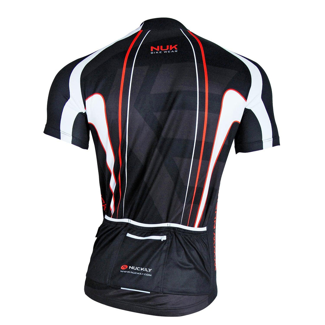 Nuckily NJ512 Mens Cycling Jersey (Black/White) - BUMSONTHESADDLE