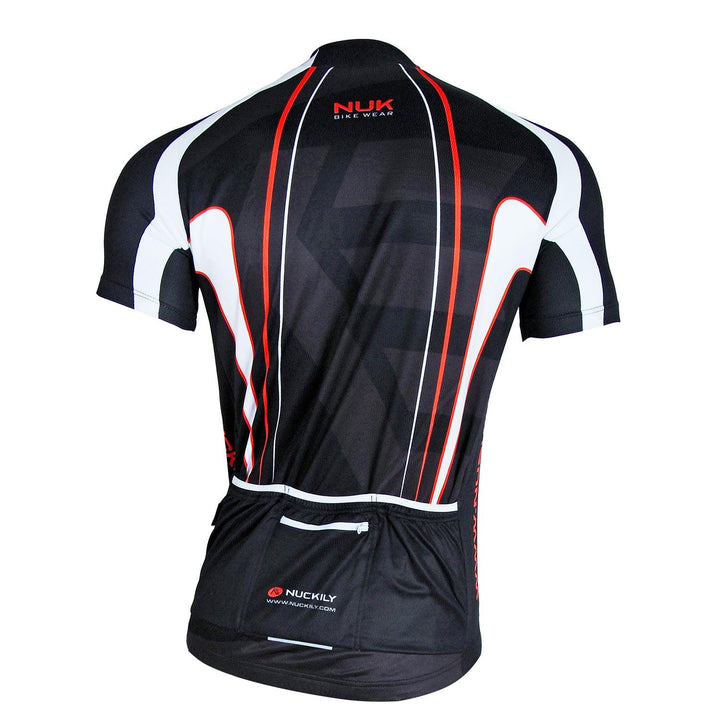 Nuckily NJ512 Mens Cycling Jersey (Black/White) - BUMSONTHESADDLE