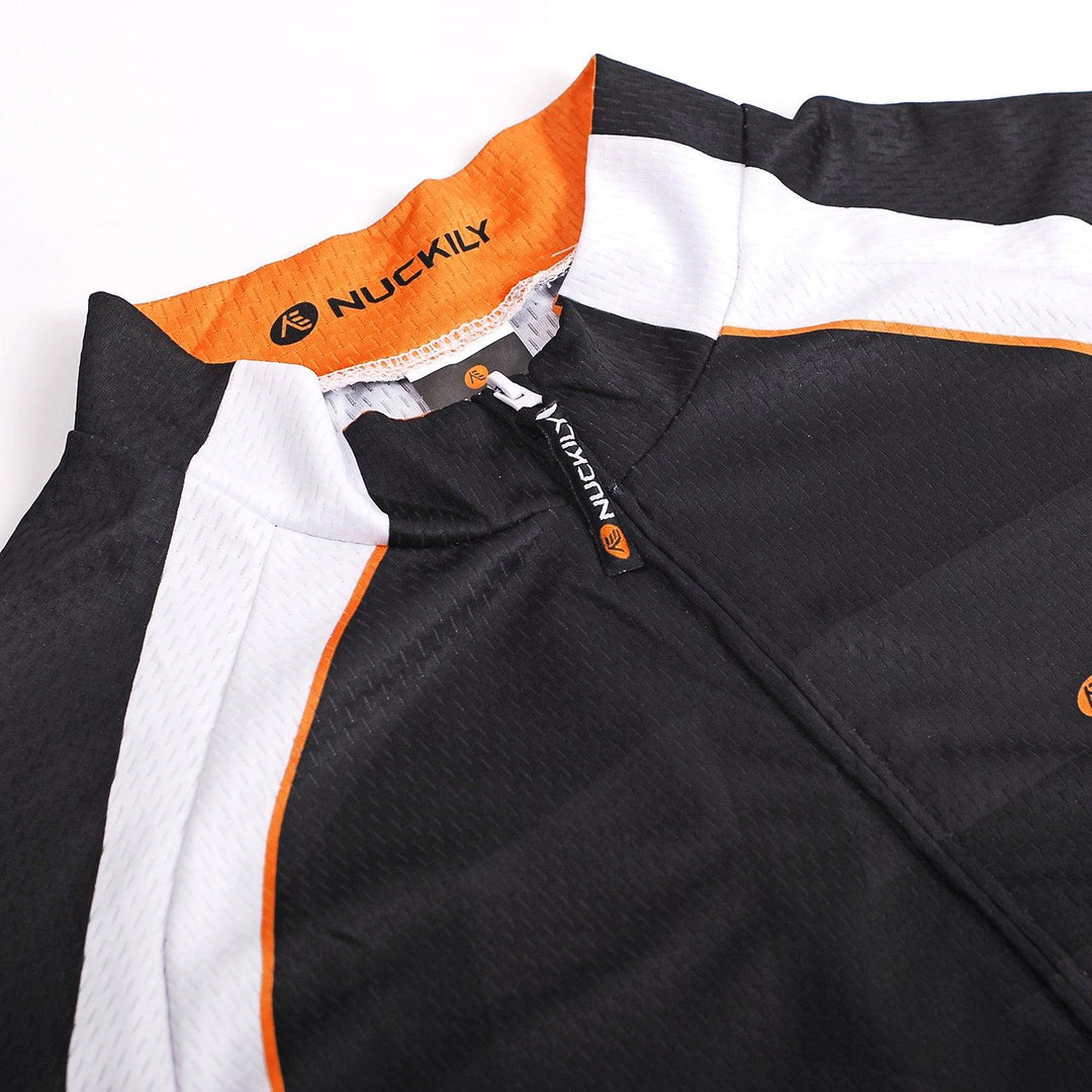 Nuckily NJ512 Mens Cycling Jersey (Black/White) - BUMSONTHESADDLE