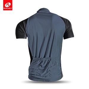 Nuckily NJ601 Mens Cycling Jersey (Grey) - BUMSONTHESADDLE