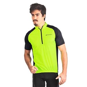 Nuckily NJ601 Mens Cycling Jersey (Neon Green) - BUMSONTHESADDLE