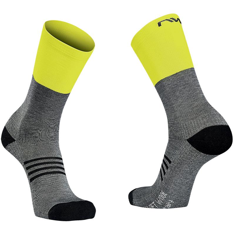 Northwave Extreme Pro High Mens Cycling Socks (Grey/Yellow)