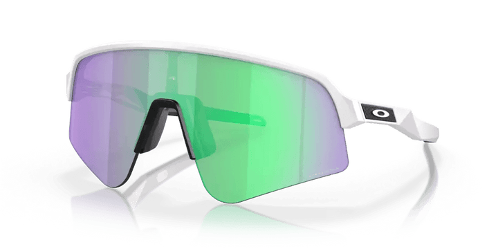 Oakley Sutro Lite Sweep Sport Sunglasses (Prizm Road Jade/Matte White) - BUMSONTHESADDLE