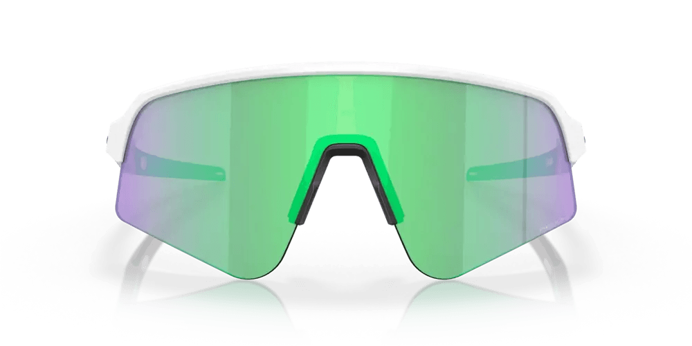 Oakley Sutro Lite Sweep Sport Sunglasses (Prizm Road Jade/Matte White) - BUMSONTHESADDLE