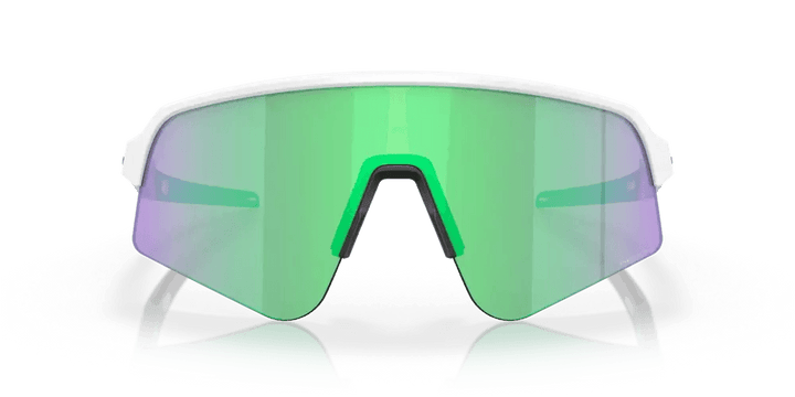 Oakley Sutro Lite Sweep Sport Sunglasses (Prizm Road Jade/Matte White) - BUMSONTHESADDLE