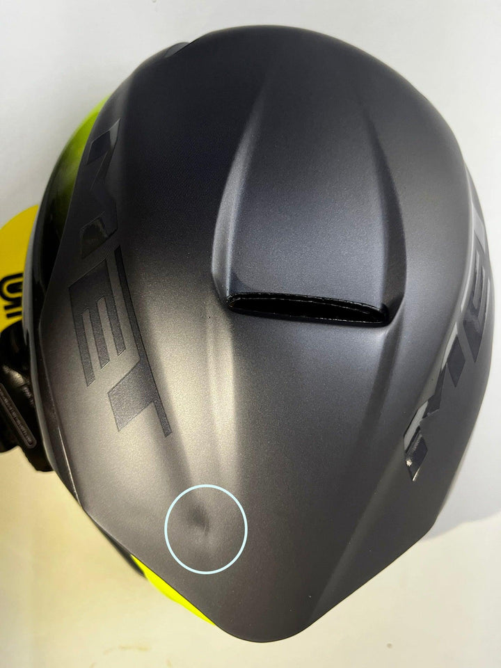 [Open Box] MET Manta MIPS Aero Road Cycling Helmet (Gray/Fluo Yellow/Matt Glossy) - BUMSONTHESADDLE