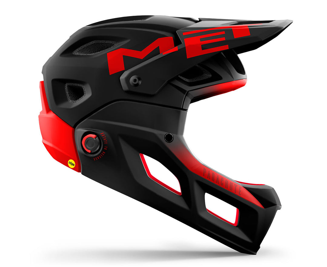 MET Parachute MCR MIPS MTB Cycling Helmet (Black Red/Matt)