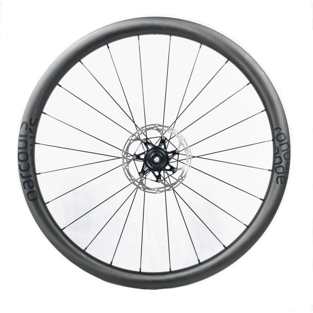 Parcours Ronde All Road Carbon Tubeless Ready Disc Brake Wheel - Shimano/Sram (Black) - BUMSONTHESADDLE