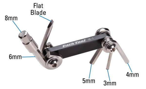 Park Tool I-Beam Mini Fold-up Hex/Screwdriver Set - BUMSONTHESADDLE