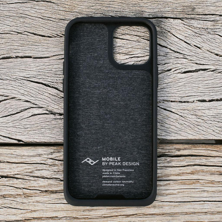 Peak Design Mobile Everyday Fabric Case For iPhone 13 Mini (Charcoal) - BUMSONTHESADDLE