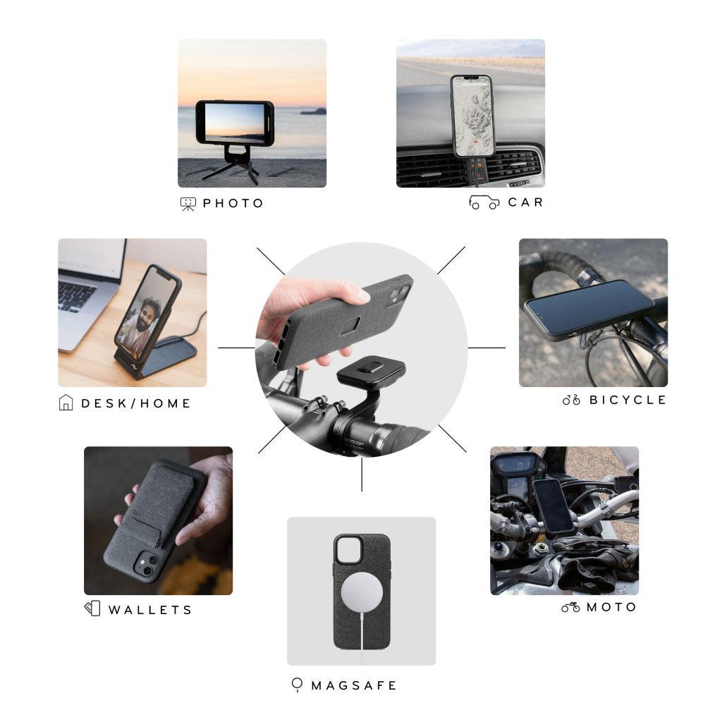 Peak Design Mobile Everyday Fabric Case For iPhone 13 Mini (Charcoal) - BUMSONTHESADDLE