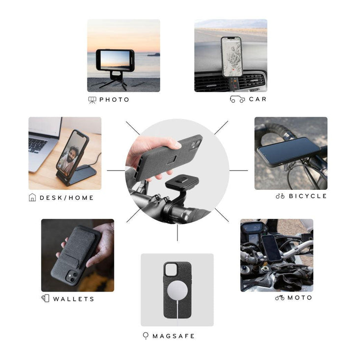 Peak Design Mobile Everyday Fabric Case For iPhone 13 Mini (Charcoal) - BUMSONTHESADDLE